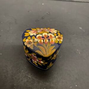 Heart Floral Heart Shaped Trinket Box